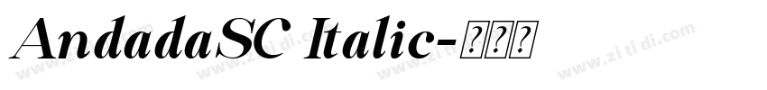 AndadaSC Italic字体转换